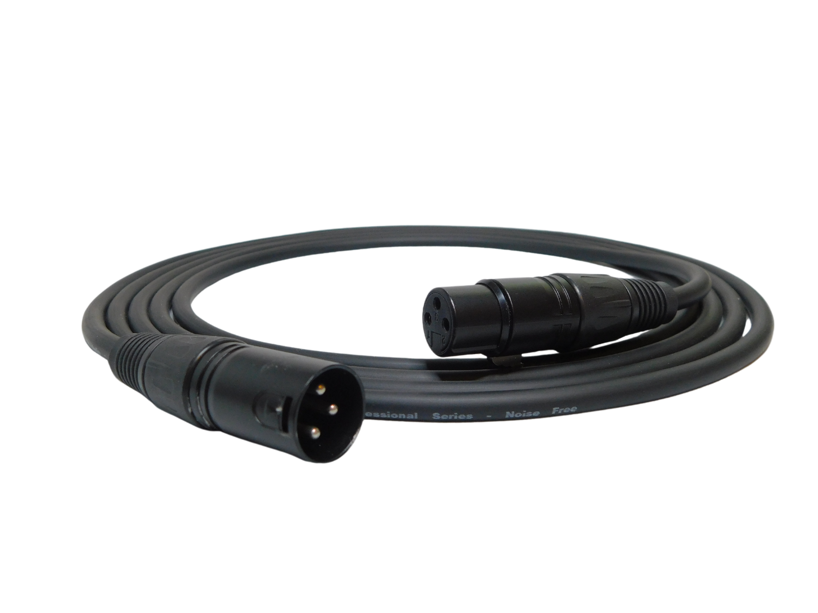 GLS Audio Professional Series XLR Cable with DMX Black/Silver Connecto