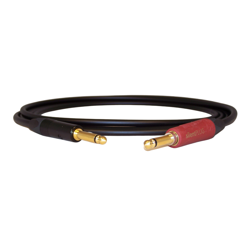 Load image into Gallery viewer, Mogami #2524 Neutrik Silent to Str. Black/Gold Instrument Cable
