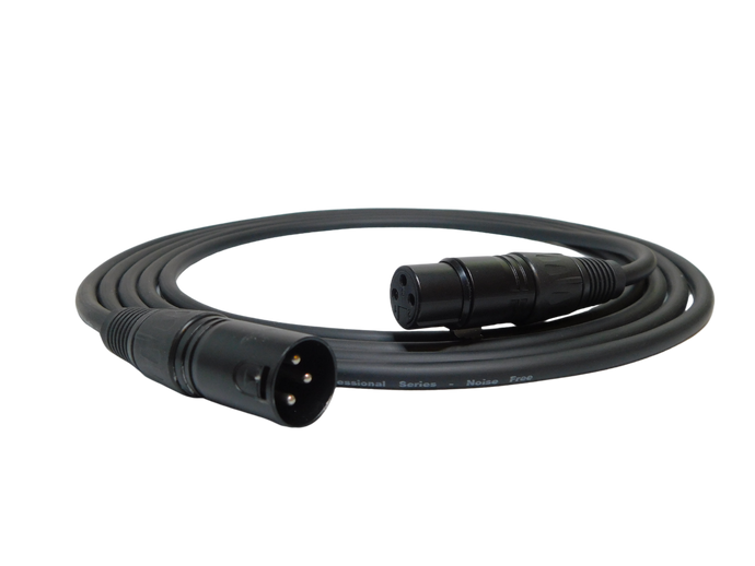 GLS Audio Professional Series XLR Cable with DMX Black/Silver Connectors