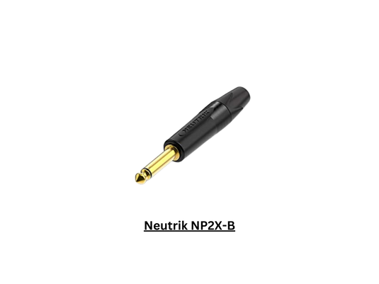 Canare GS-6 Neutrik RA to Straight Black/Gold Instrument Cable